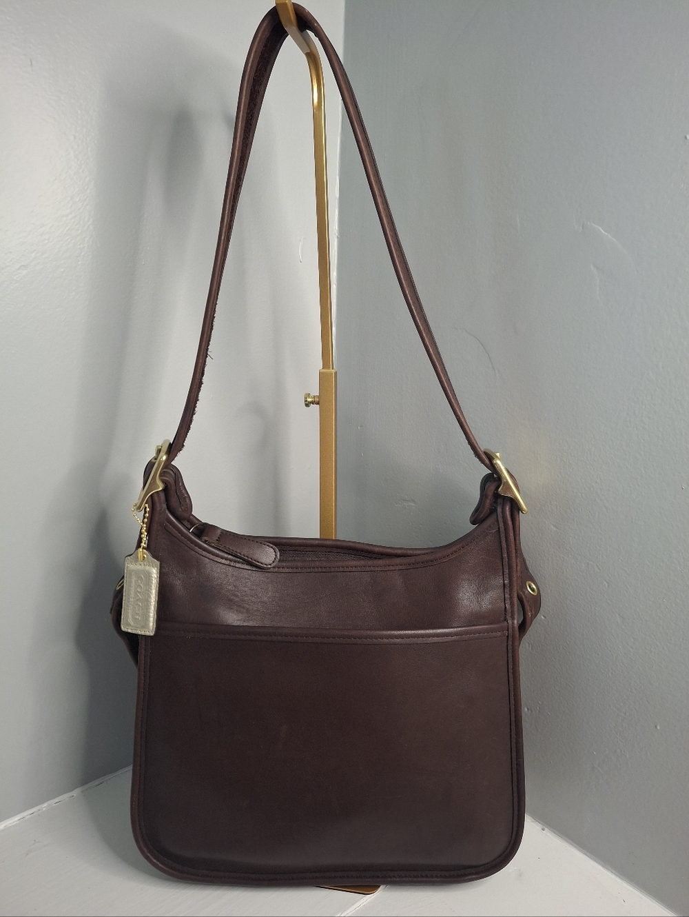 Coach Vintage Legacy Zip Bag In Mahogany Made In USA 1997 EUC
